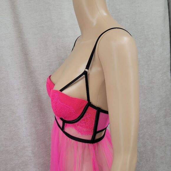 Victoria's Secret Pink and Black Chemise - Picture 5 of 12